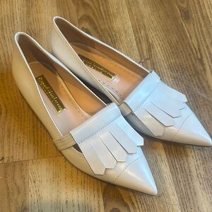 Rupert Sanderson Gretna Kilted Fringe Pointed Toe Flats size women’s 39 (8/8.5)